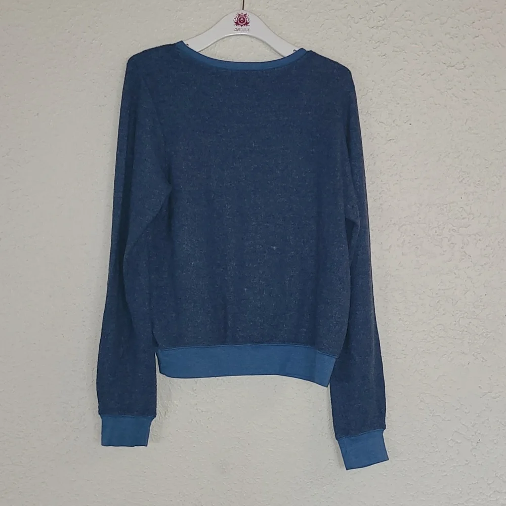 Wildfox Blue Sweatshirt with White Text - Picture 7 of 7